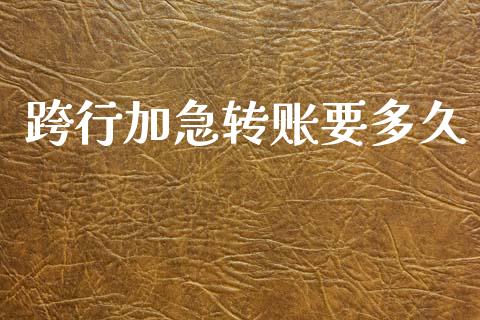 跨行加急转账要多久_https://cj004.lansai.wang_债券资讯_第1张