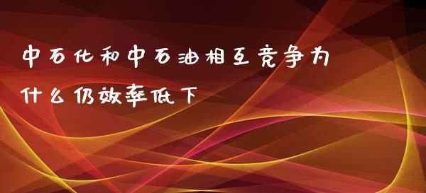 中石化和中石油相互竞争为什么仍效率低下_https://cj004.lansai.wang_全球市场_第1张