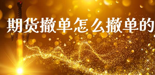 期货撤单怎么撤单的_https://cj004.lansai.wang_金融监管_第1张