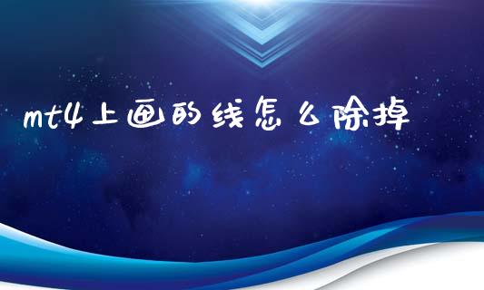 mt4上画的线怎么除掉_https://cj004.lansai.wang_财经新闻_第1张