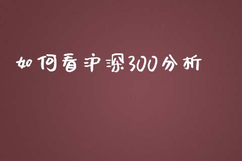 如何看沪深300分析_https://cj004.lansai.wang_外汇交易_第1张