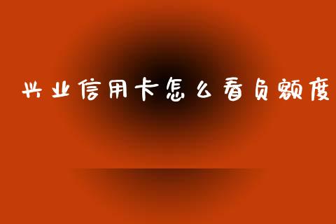兴业信用卡怎么看负额度_https://cj004.lansai.wang_外汇交易_第1张