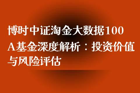 博时中证淘金大数据100A基金深度解析：投资价值与风险评估_https://cj004.lansai.wang_金融监管_第1张