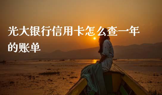 光大银行信用卡怎么查一年的账单_https://cj004.lansai.wang_全球市场_第1张