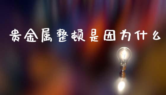 贵金属整顿是因为什么_https://cj004.lansai.wang_外汇交易_第1张