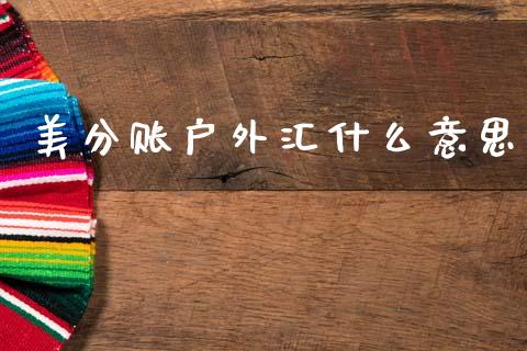 美分账户外汇什么意思_https://cj004.lansai.wang_债券资讯_第1张
