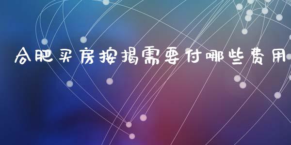 合肥买房按揭需要付哪些费用_https://cj004.lansai.wang_金融监管_第1张