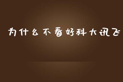 为什么不看好科大讯飞_https://cj004.lansai.wang_财经新闻_第1张