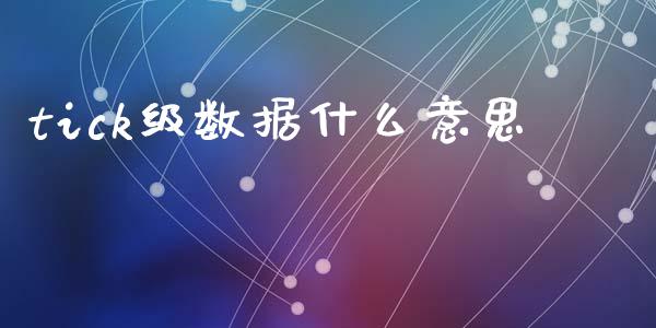 tick级数据什么意思_https://cj004.lansai.wang_外汇交易_第1张