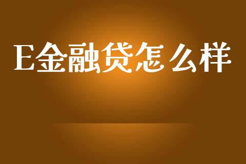 E金融贷怎么样_https://cj004.lansai.wang_金融监管_第1张