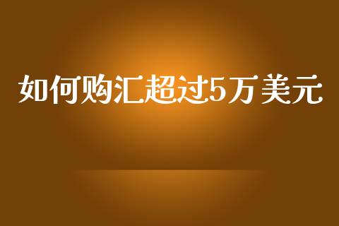 如何购汇超过5万美元_https://cj004.lansai.wang_财经新闻_第1张