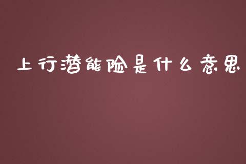 上行潜能险是什么意思_https://cj004.lansai.wang_财经新闻_第1张