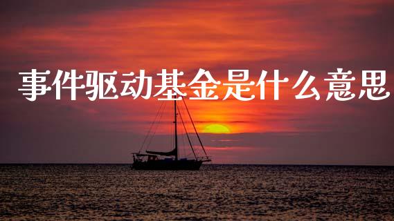 事件驱动基金是什么意思_https://cj004.lansai.wang_金融监管_第1张