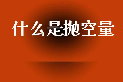 什么是抛空量_https://cj004.lansai.wang_金融监管_第1张
