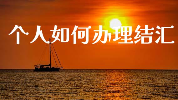 个人如何办理结汇_https://cj004.lansai.wang_财经新闻_第1张