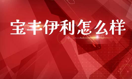 宝丰伊利怎么样_https://cj004.lansai.wang_金融监管_第1张