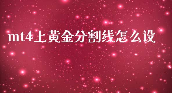 mt4上黄金分割线怎么设_https://cj004.lansai.wang_财经新闻_第1张