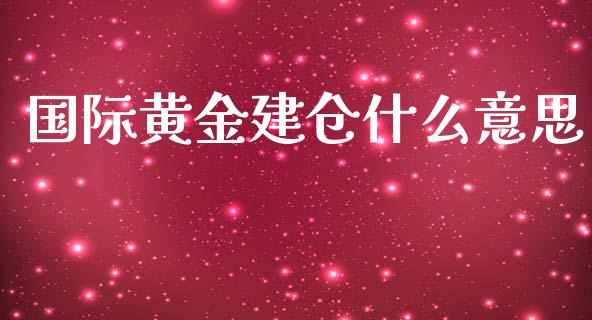 国际黄金建仓什么意思_https://cj004.lansai.wang_债券资讯_第1张