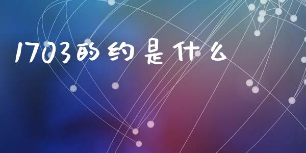 1703的约是什么_https://cj004.lansai.wang_外汇交易_第1张
