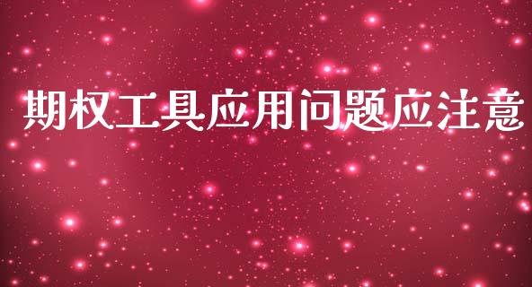 期权工具应用问题应注意_https://cj004.lansai.wang_全球市场_第1张