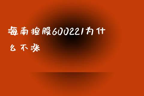 海南控股600221为什么不涨_https://cj004.lansai.wang_金融监管_第1张