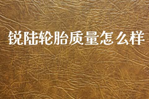 锐陆轮胎质量怎么样_https://cj004.lansai.wang_财经新闻_第1张