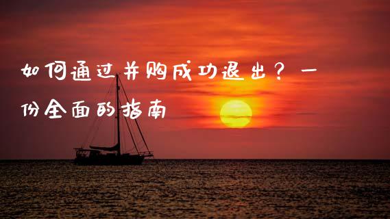 如何通过并购成功退出？一份全面的指南_https://cj004.lansai.wang_外汇交易_第1张