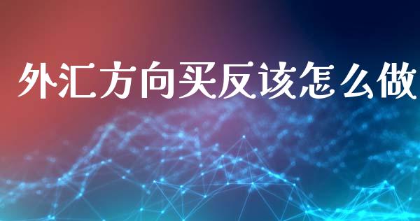 外汇方向买反该怎么做_https://cj004.lansai.wang_全球市场_第1张