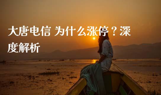大唐电信 为什么涨停？深度解析_https://cj004.lansai.wang_金融监管_第1张