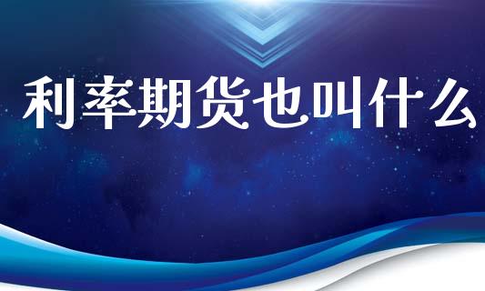 利率期货也叫什么_https://cj004.lansai.wang_债券资讯_第1张