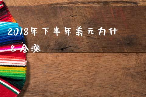 2018年下半年美元为什么会涨_https://cj004.lansai.wang_金融监管_第1张
