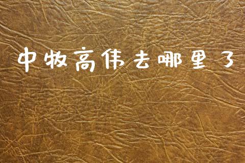 中牧高伟去哪里了_https://cj004.lansai.wang_债券资讯_第1张