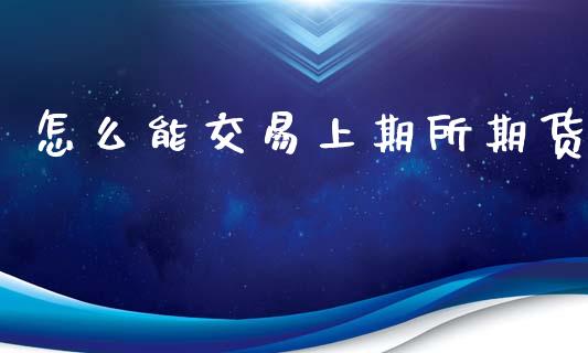 怎么能交易上期所期货_https://cj004.lansai.wang_外汇交易_第1张