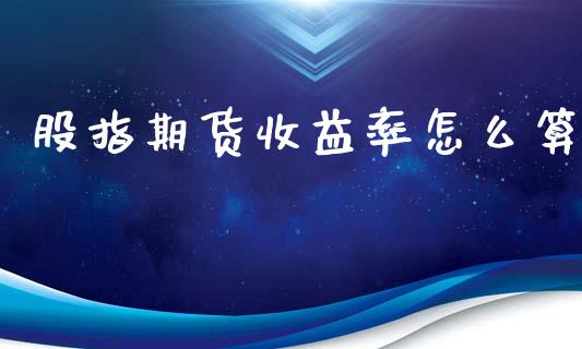 股指期货收益率怎么算_https://cj004.lansai.wang_财经新闻_第1张