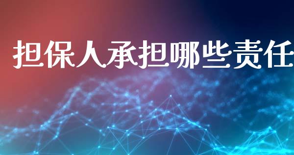 担保人承担哪些责任_https://cj004.lansai.wang_金融监管_第1张
