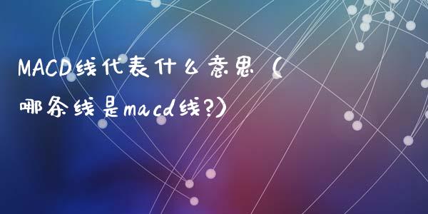 MACD线代表什么意思(哪条线是macd线?)_外汇交易_第1张_期货开户_金融监管_外汇交易_债券资讯_全球市场_财经新闻 MACD线代表什么意思(哪条线是macd线?)_https://cj004.lansai.wang_外汇交易_第1张
