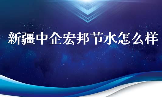 新疆中企宏邦节水怎么样_https://cj004.lansai.wang_金融监管_第1张