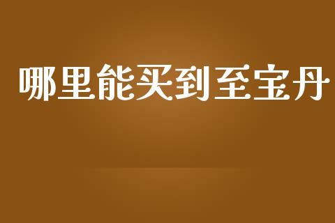 哪里能买到至宝丹_https://cj004.lansai.wang_全球市场_第1张