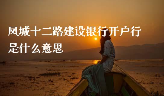 凤城十二路建设银行开户行是什么意思_https://cj004.lansai.wang_财经新闻_第1张