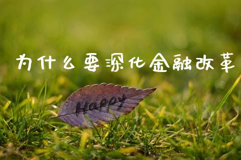 为什么要深化金融改革_https://cj004.lansai.wang_财经新闻_第1张