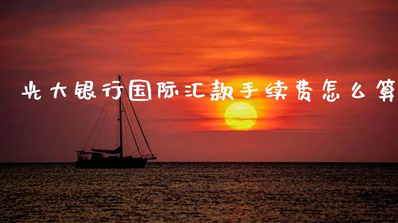 光大银行国际汇款手续费怎么算_https://cj004.lansai.wang_全球市场_第1张
