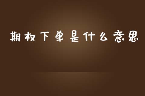 期权下单是什么意思_财经新闻_第1张_期货开户_金融监管_外汇交易_债券资讯_全球市场_财经新闻 期权下单是什么意思_https://cj004.lansai.wang_财经新闻_第1张