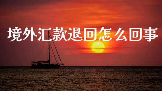 境外汇款退回怎么回事_https://cj004.lansai.wang_财经新闻_第1张