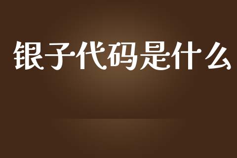 银子代码是什么_https://cj004.lansai.wang_外汇交易_第1张