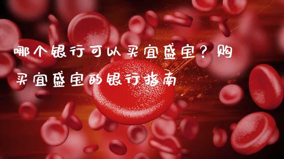 哪个银行可以买宜盛宝？购买宜盛宝的银行指南_https://cj004.lansai.wang_外汇交易_第1张