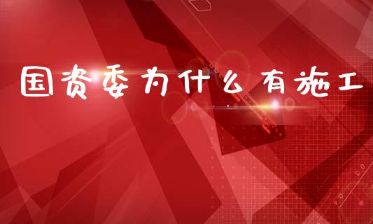 国资委为什么有施工_https://cj004.lansai.wang_全球市场_第1张