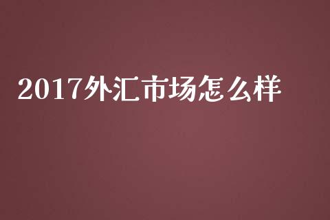 2017外汇市场怎么样_https://cj004.lansai.wang_金融监管_第1张