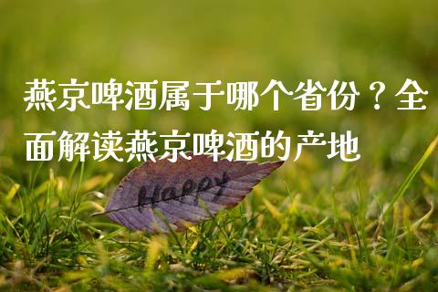 燕京啤酒属于哪个省份？全面解读燕京啤酒的产地_https://cj004.lansai.wang_债券资讯_第1张