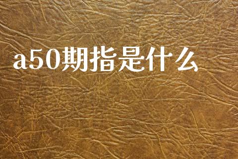 a50期指是什么_https://cj004.lansai.wang_债券资讯_第1张