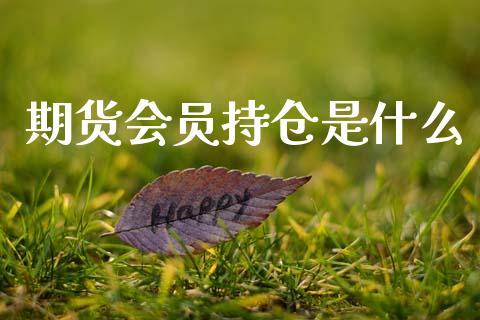 期货会员持仓是什么_https://cj004.lansai.wang_金融监管_第1张